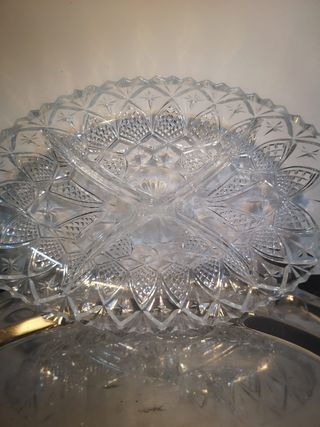 Bandeja cristal 4  compartimentos