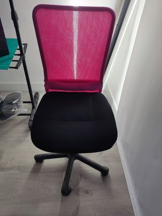 Silla escritorio juvenil rosa elevable