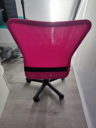 Silla escritorio juvenil rosa elevable
