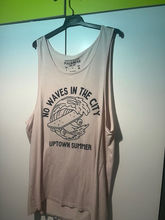 Pull&bear Playera Tirantes Camiseta Tank Rib PULL&BEAR
