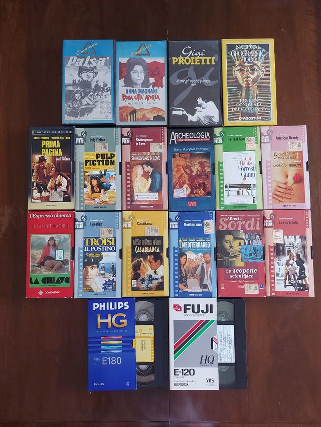 Lotto 18 Videocassette VHS varie No €1