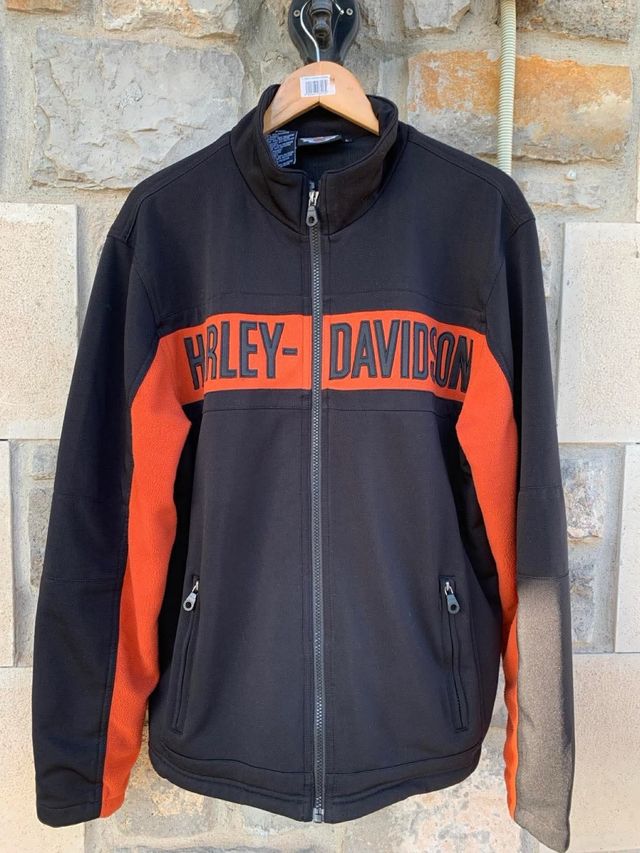 Casaco de moletom Harley Davidson - Preto/Laranja