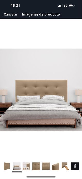Cabecero cama beige - tapizado