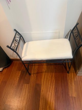 Banco forja - Asiento beige