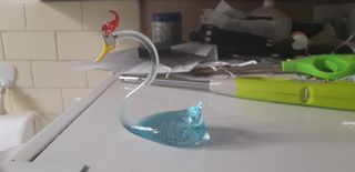 Cigno vetro Murano - Azzurro