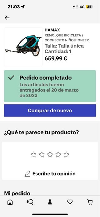 HAMAX REMOLQUE BICICLETA / COCHECITO NIÑO PIONEER