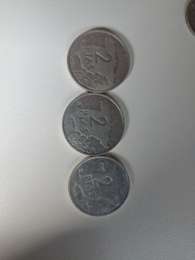 3 Monedas 2 Pesetas Juan Carlos I