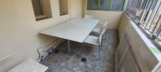 Mesa blanca oficina - metal, plástico