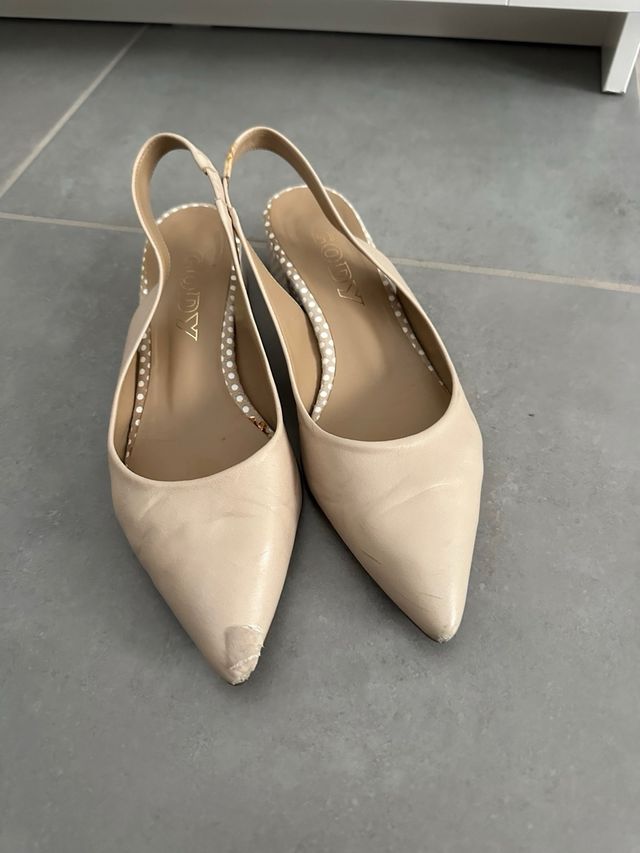 Zapatos destalonados Gody beige