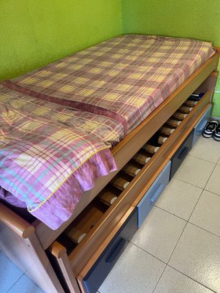 Cama nido madera -100cm x 200cm x 68cm.