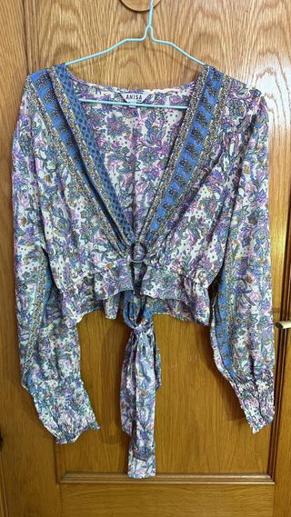 Blusa Anisa - Top corto multicolor