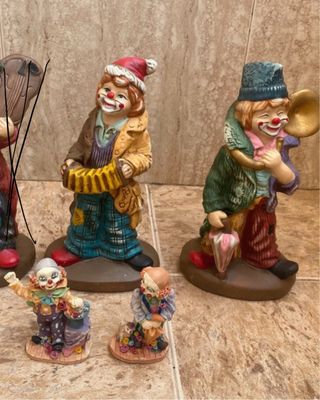 4 figuras payasos vintage