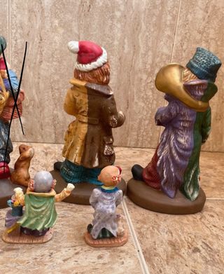 4 figuras payasos vintage