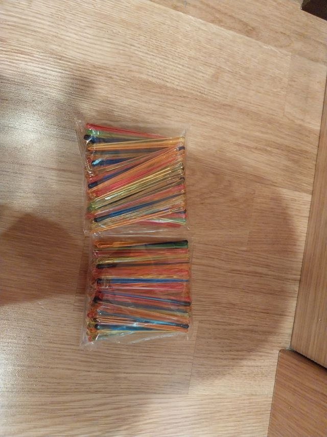 Palillos cóctel plástico multicolor