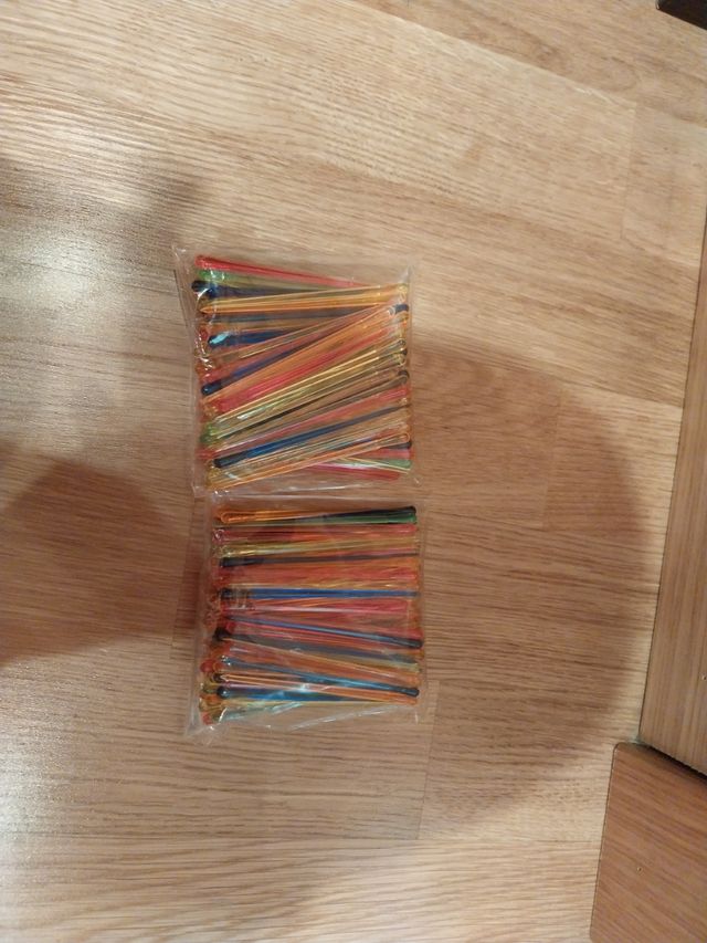 Palillos cóctel plástico multicolor