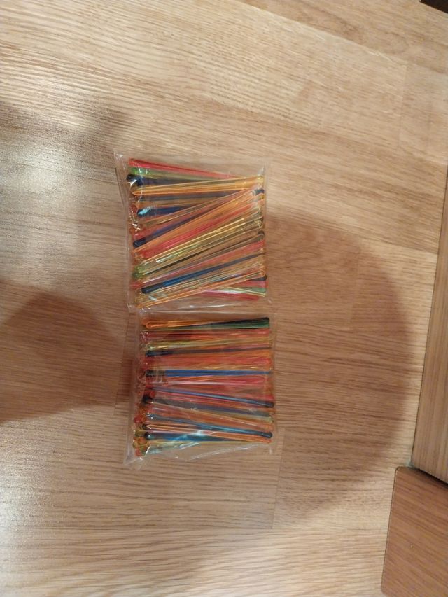 Palillos cóctel plástico multicolor