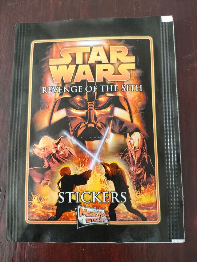 Sobre de Cromos sin abrir Star Wars Episodio III .