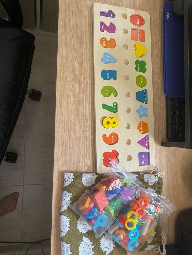 Juguete educativo bebé: números y formas