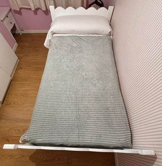 Cama nido blanca 90cm con cajon
 -madera maciza
