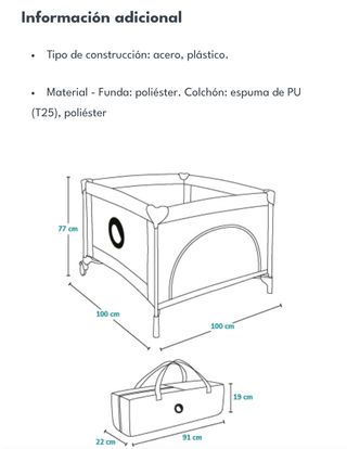 Parque cuna CUADRADO Lionelo 2022 - Plegable
