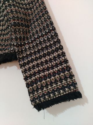Top corto Zara tweed frange