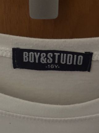 Maglietta BOYSSTUDIO bianca Sport