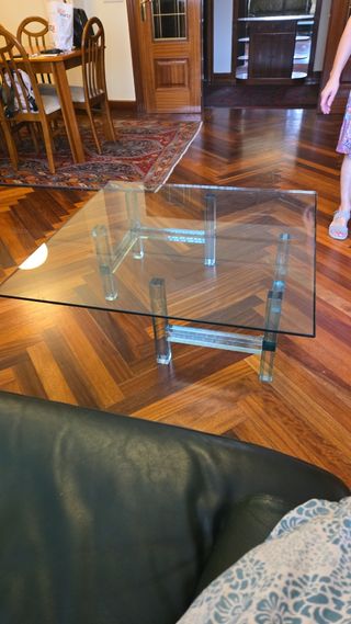 Mesa centro cristal transparente