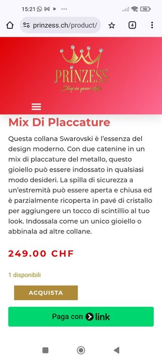 Collana Swarovski So Cool