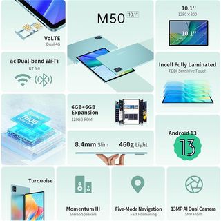 Tablet Teclast M50  6 - 128  4G LTE Azul Nueva