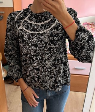 Blusa negra Mango Teen