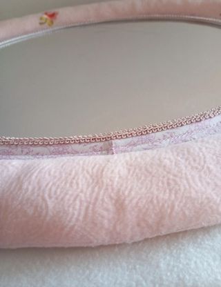 Espelho Oval Rosa - Vintage