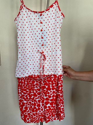 Pijama Corto - lunares rojos