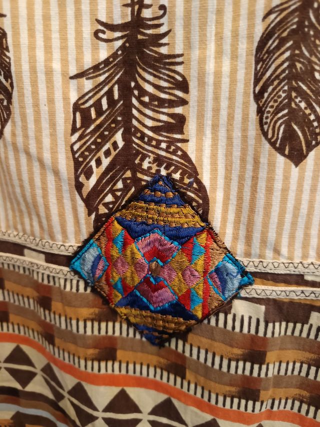 Vestido étnico multicolor