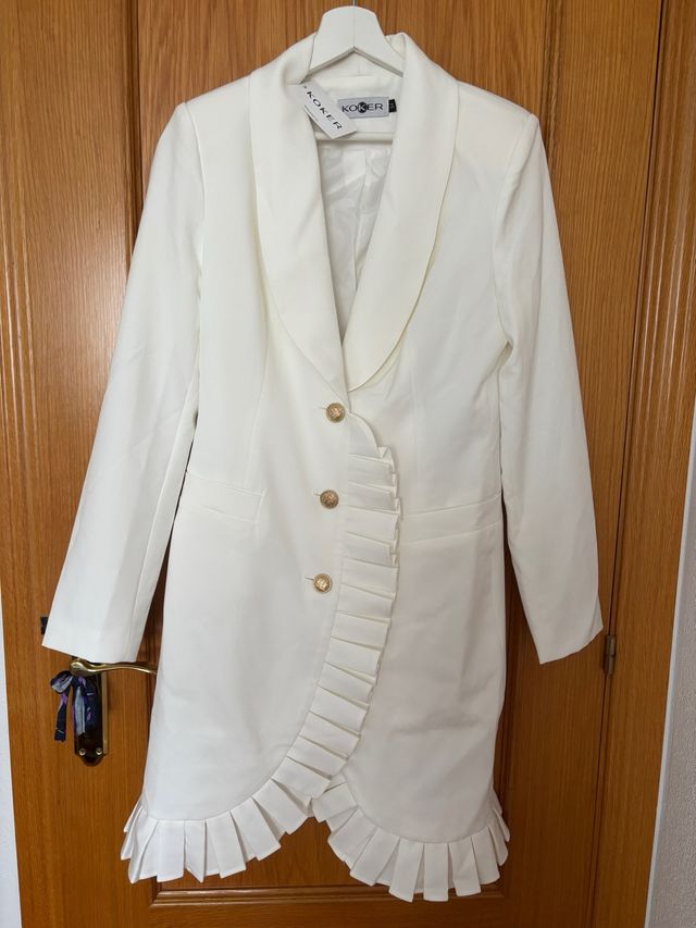 Vestido / Americana Blanco Koker - M