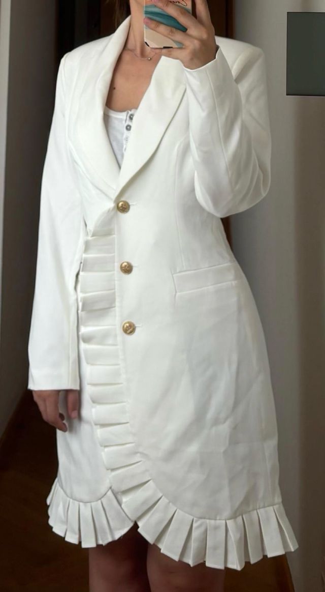 Vestido / Americana Blanco Koker - M