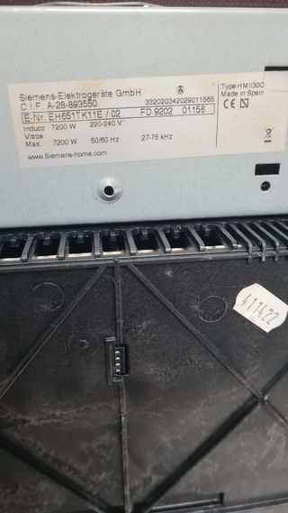 Vitrocerámica Siemens - Inducción