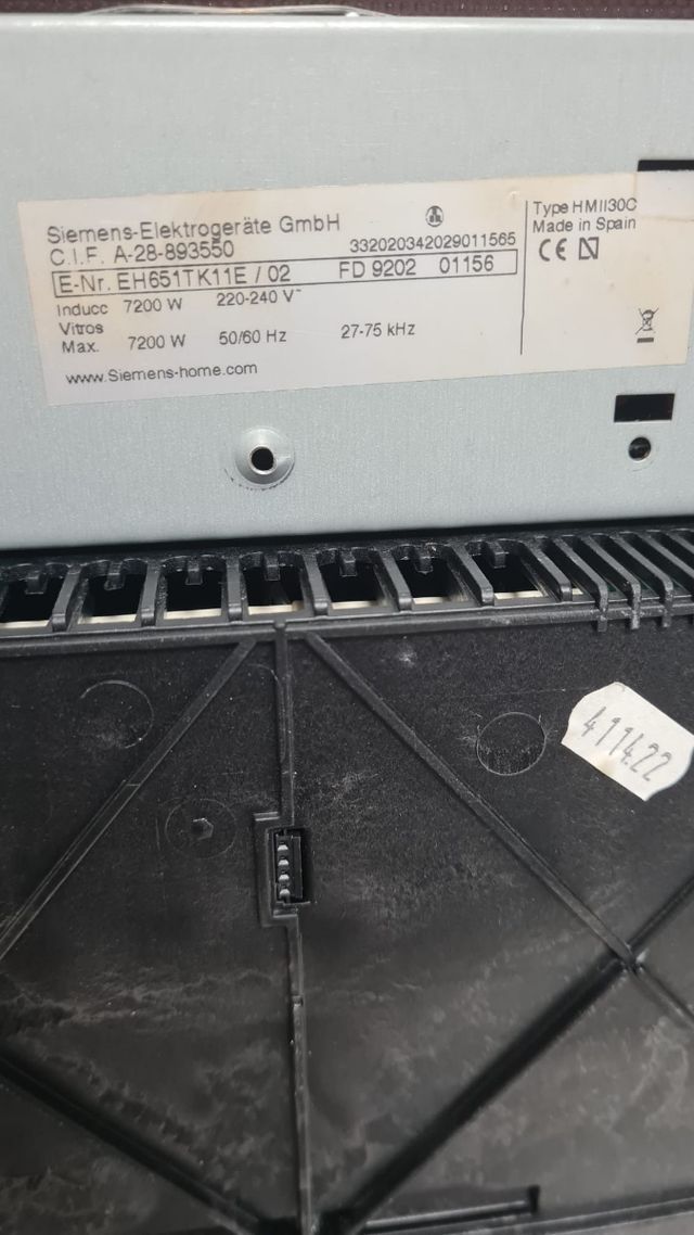 Vitrocerámica Siemens - Inducción