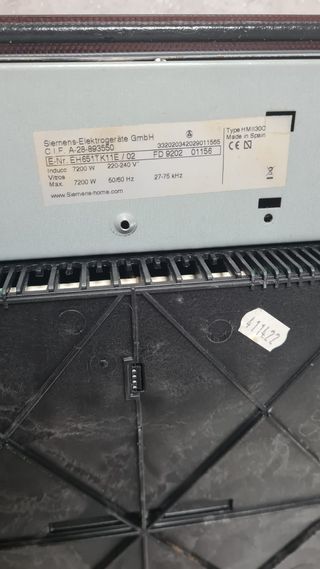 Vitrocerámica Siemens - Inducción