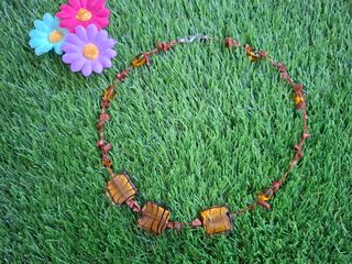 Gargantilla collar marrón ámbar 
