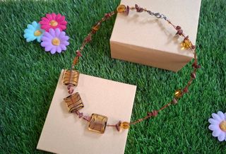 Gargantilla collar marrón ámbar 