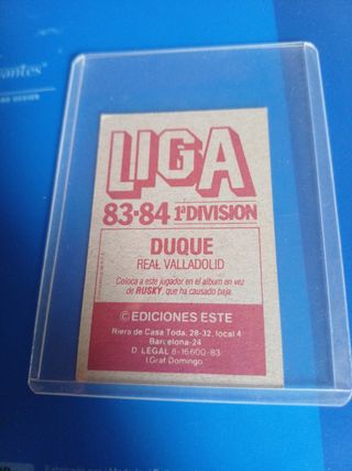 CROMO DUQUE - Liga 83-84