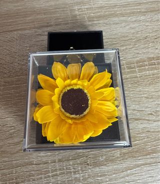 Caja regalo de Girasol preservado y Collar Girasol