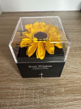 Caja regalo de Girasol preservado y Collar Girasol