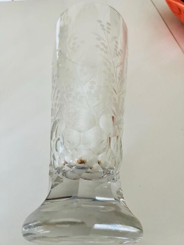 Vaso cristallo decorato