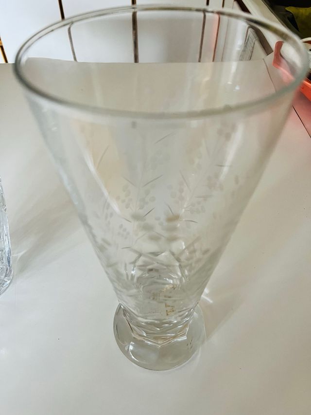 Vaso cristallo decorato