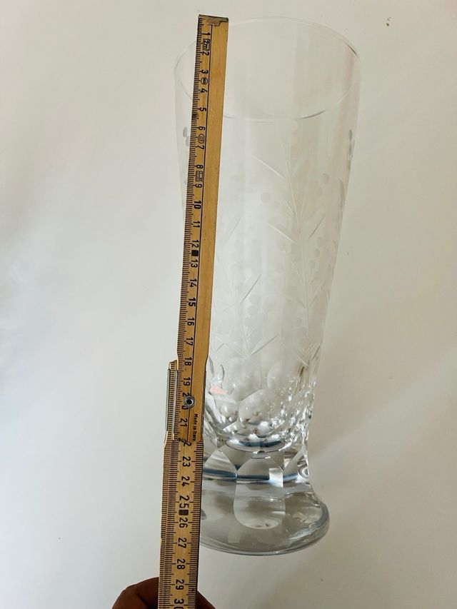 Vaso cristallo decorato