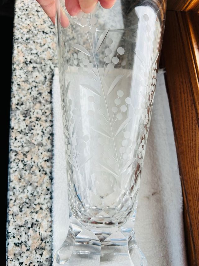 Vaso cristallo decorato