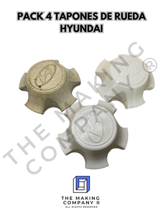 PACK 4 TAPONES DE RUEDA HYUNDAI