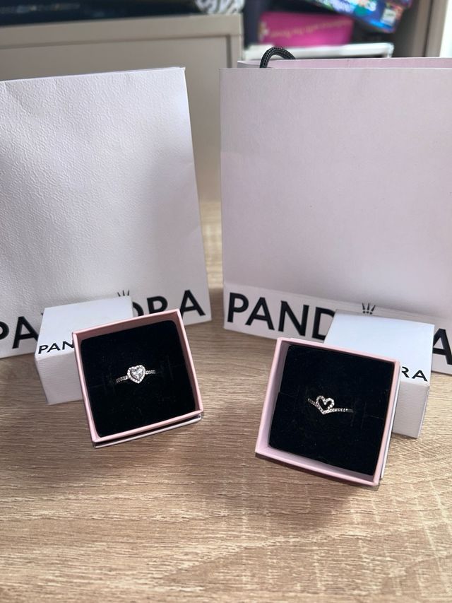 Anillos Pandora corazón plata