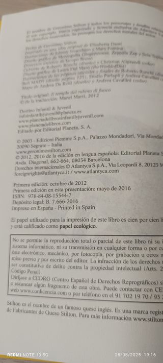Libros de Gerónimo Stilton números 8 y 48 
